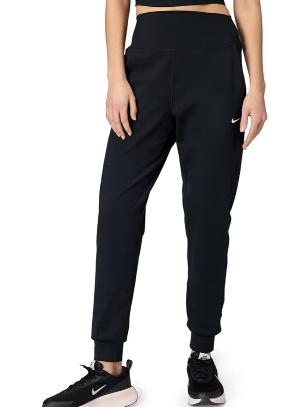 Nike Black High-Rise Full-Length Knit Joggers
